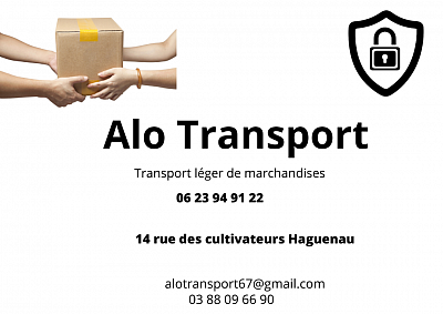 Alo Transport est une entreprise de transport léger de marchandises, Transport express et déménagement aussi.on vous garantit un service à la hauteur de vos attentes